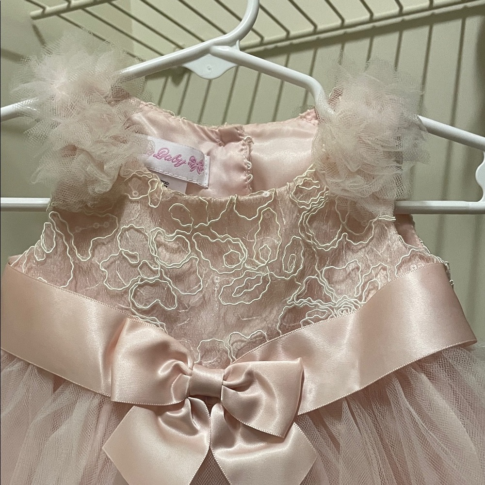 Bonnie Baby Pink Lace Formal Dress